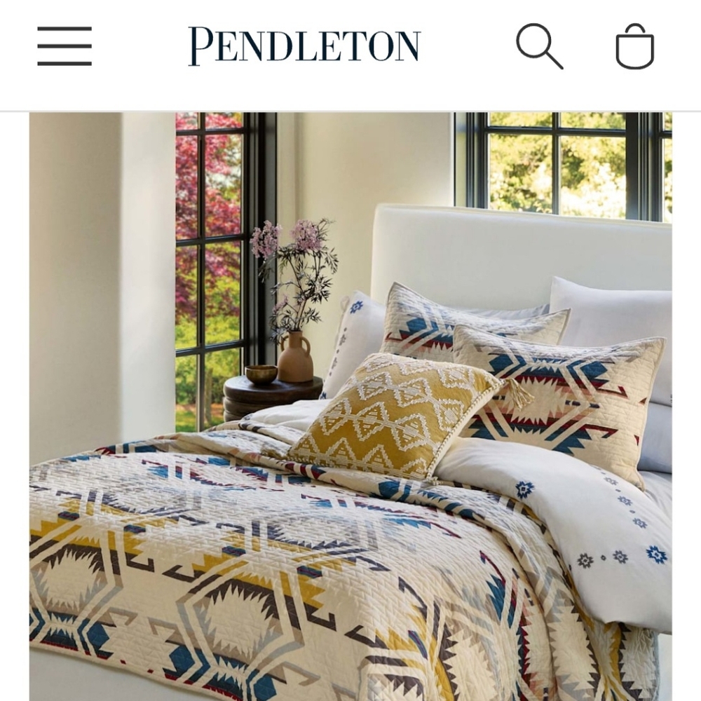 COPY - PENDLETON White Sands Queen  Quilt with 2 shams